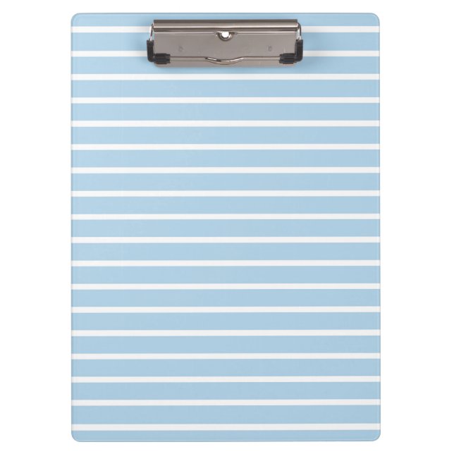 Clean Stripes Light Blue Clipboard (Front)