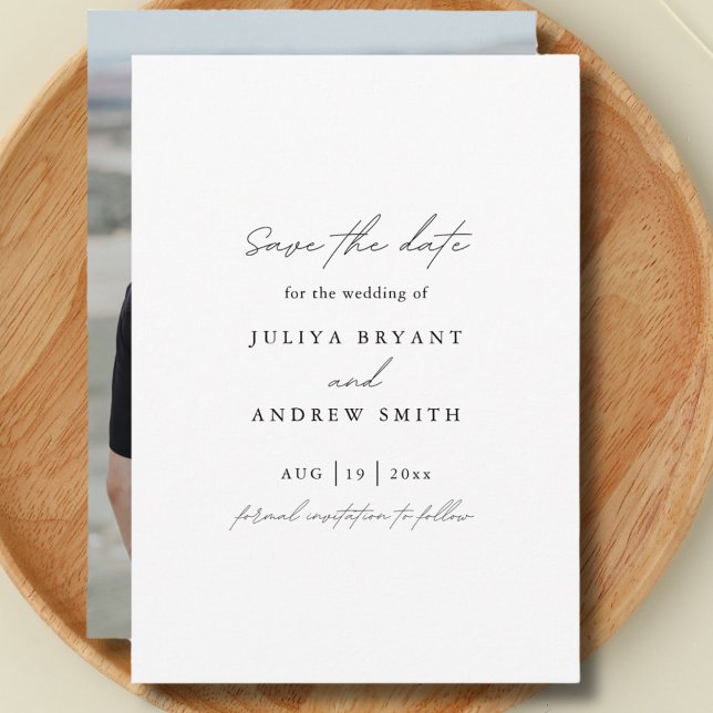 Clean stylish simple photo  save the date (Creator Uploaded)