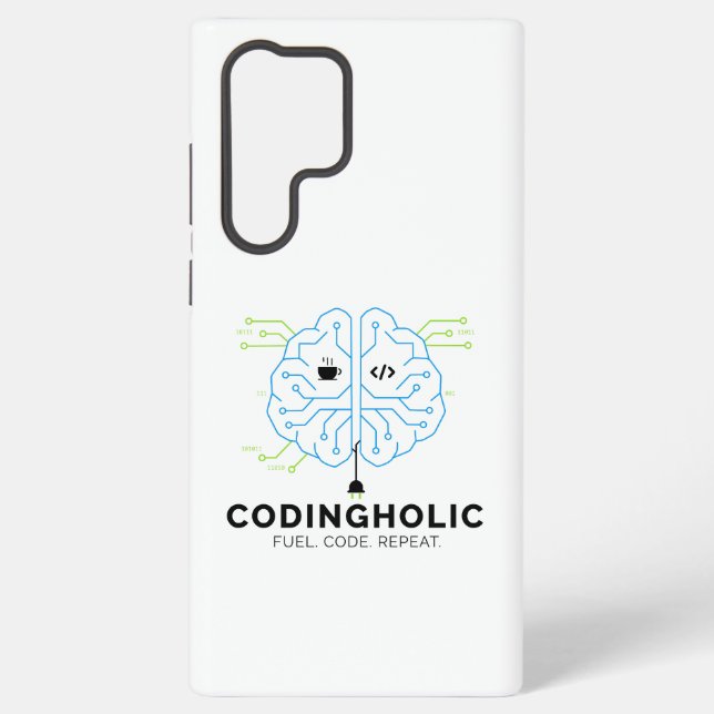 Clean Tech Brain For Coders & Developers Samsung Galaxy S22 Ultra Case (Back)