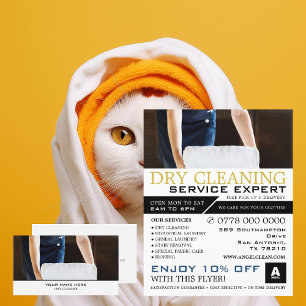 Clean Towels, Dry Cleaners, Cleaning Advertising Flyer