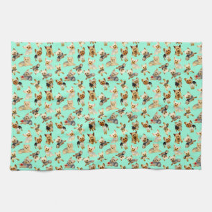 Clean Up With Yorkies Tea Towel
