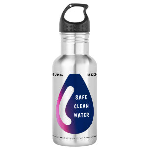 Clean Water Stay Safe Business Personalise 532 Ml Water Bottle