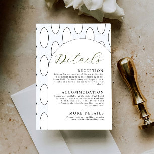 Clean Wedding Details Enclosure Card