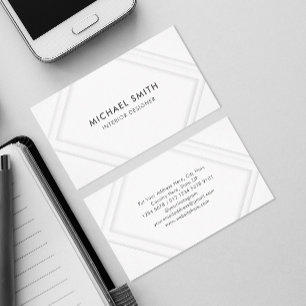 Clean White Rectangle Frame Business Card
