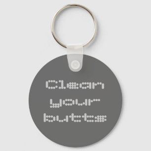 Clean your butts key ring