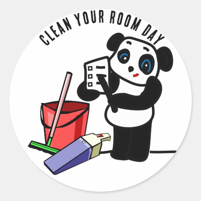 Clean Your Rom Day Classic Round Sticker (Front)