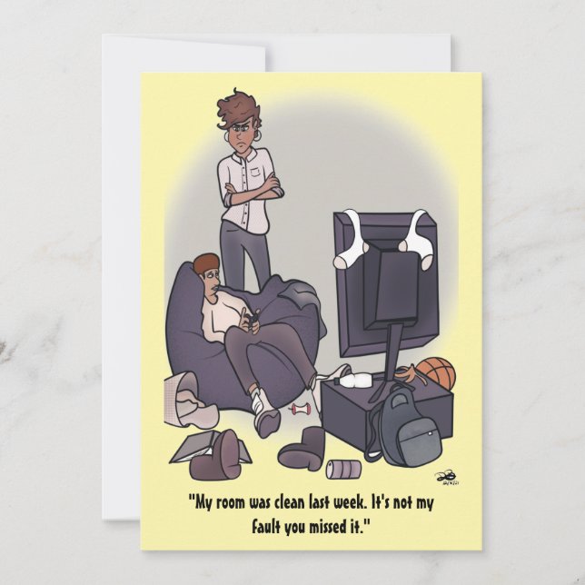 Clean Your Room Flat Card (Front)