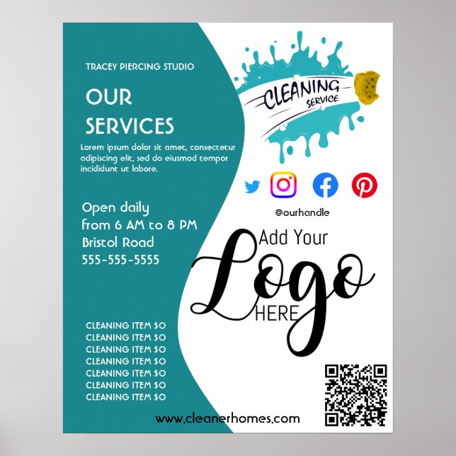 cleaner cleaning poster STUDIO poster flyer (Front)