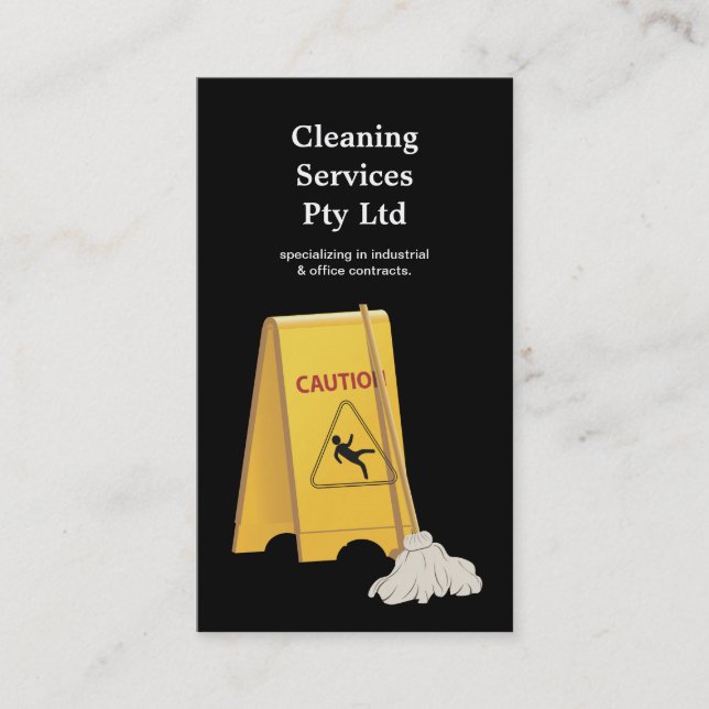 Cleaner Cleaning Service Business Profile Card (Front)