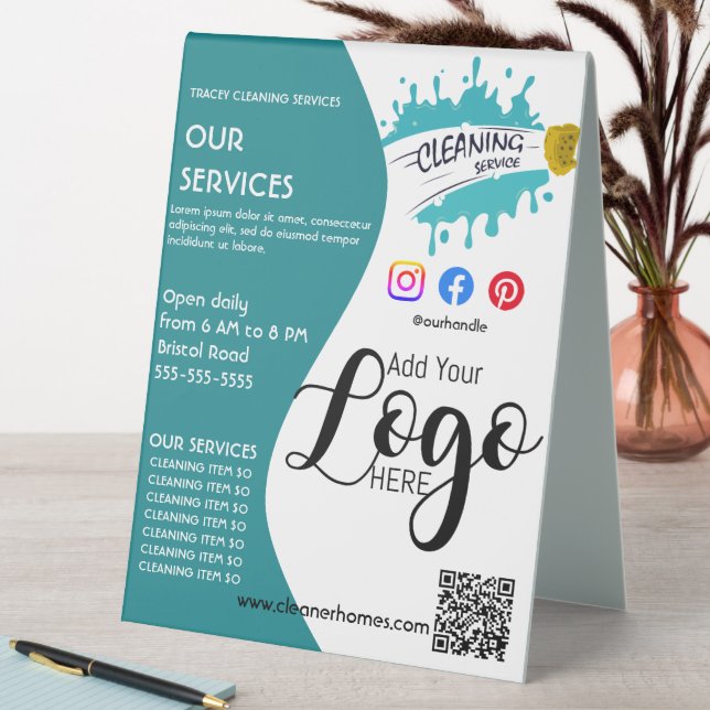 Cleaner Cleaning Services Poster, Flyer & Table  (In SItu (Table))