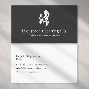 Cleaner House Cleaning Service Professional Modern Business Card