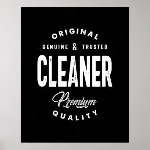 Cleaner Job Title Tee Gift Mens Womens Poster