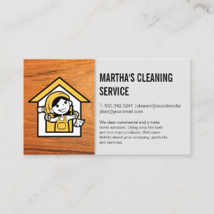 Cleaner Lady House Keeping Services Business Card