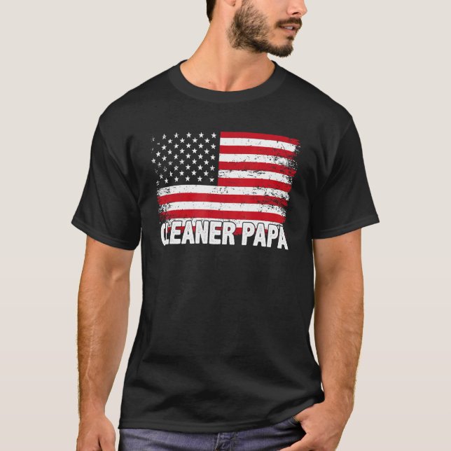 Cleaner Papa T-Shirt (Front)