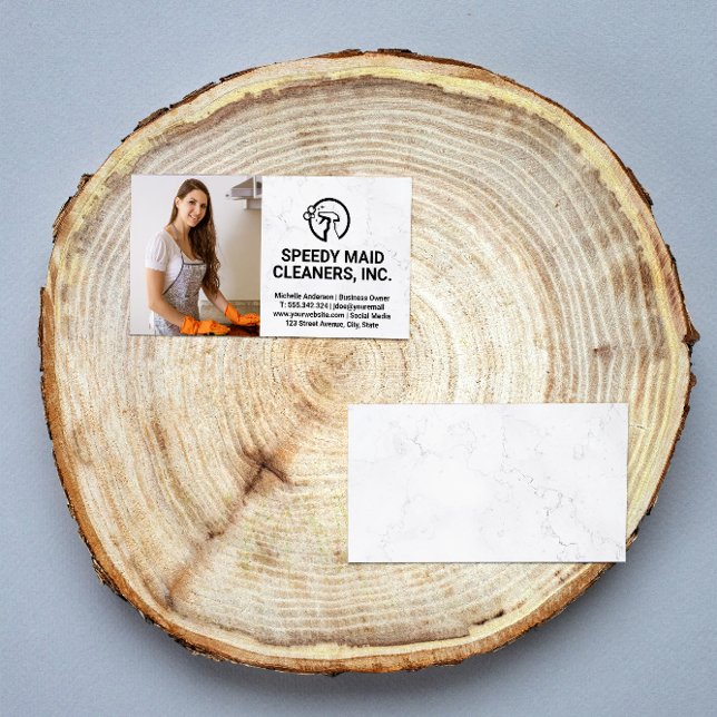 Cleaner Service | Woman Cleaning Stove Business Card (Creator Uploaded)
