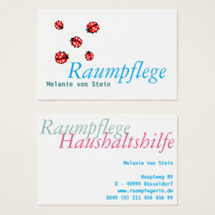 Cleaner Typography based clear Business Cards