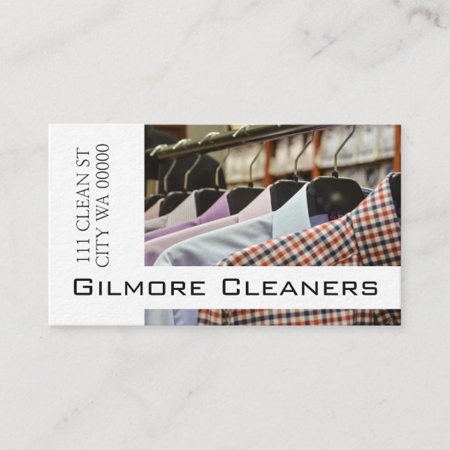 Cleaners Dry Cleaning Alteration Tailoring Business Card (Front)