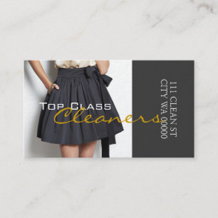 Cleaners Dry Cleaning Alteration Tailoring Business Card
