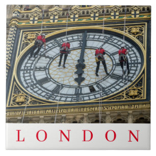 Cleaners on Big Ben London ceramic tile