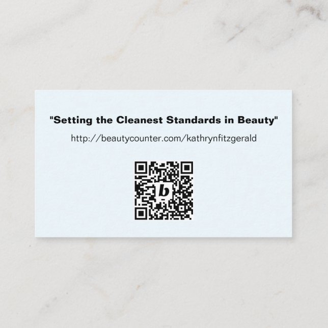 Cleanest Standards in Beauty Business Card (Back)