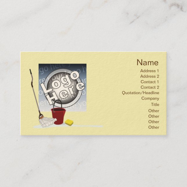Cleaning - Business Card (Front)