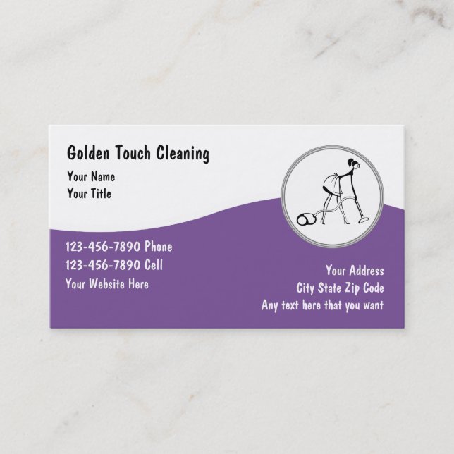 Cleaning Business Cards (Front)