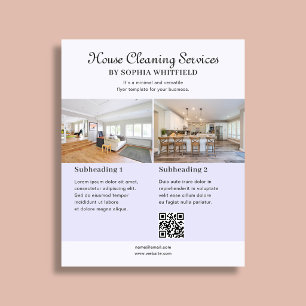 Cleaning Business Vintage Script Photo Lavender Flyer