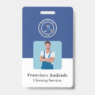 Cleaning Company   Custom Logo Cleaning Service ID Badge