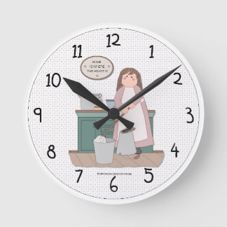 Cleaning Day Country Wall Clock