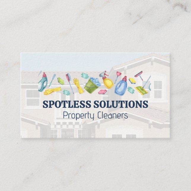 Cleaning Equipment | Residential Home Business Card (Front)