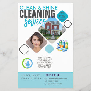 Cleaning Flyer - Shine organise your Home   Custom