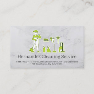 Cleaning Home Care   Home Services   Blue Collar Business Card