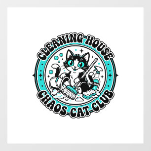 Cleaning House Chaos Cat Pet Lover Shirt Art - Cle
