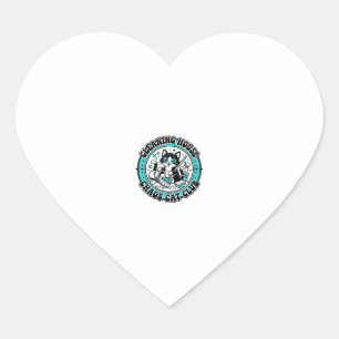 Cleaning House Chaos Cat Pet Lover Shirt Art - Cle Heart Sticker