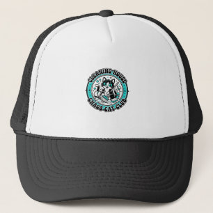 Cleaning House Chaos Cat Pet Lover Shirt Art - Cle Trucker Hat