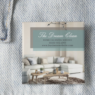 Cleaning House Clean Service Modern 15 Cm Square Badge