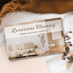 Cleaning House Clean Service Modern Business Card