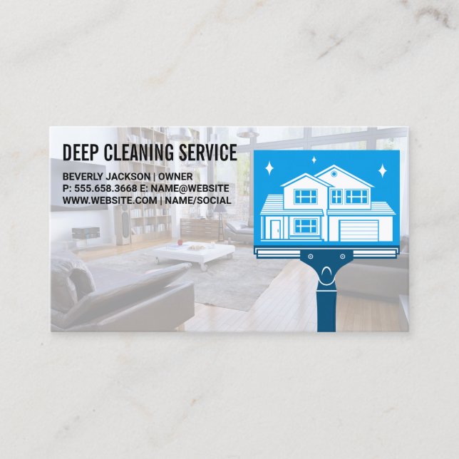 Cleaning House | Maid Service  Business Card (Front)