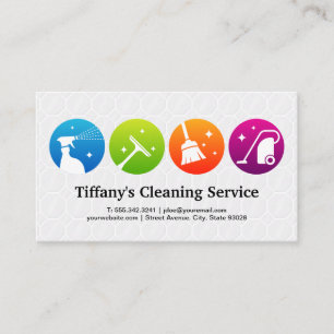 Cleaning Icons   House Keeping   Hotel Services Business Card