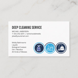 Cleaning Icons   Sanitising Services Business Card
