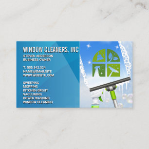 Cleaning Icons   Window Cleaner Tools Business Card