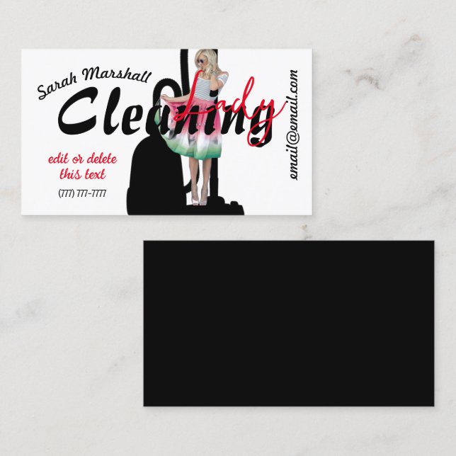 Cleaning Lady Business Card (Front/Back)
