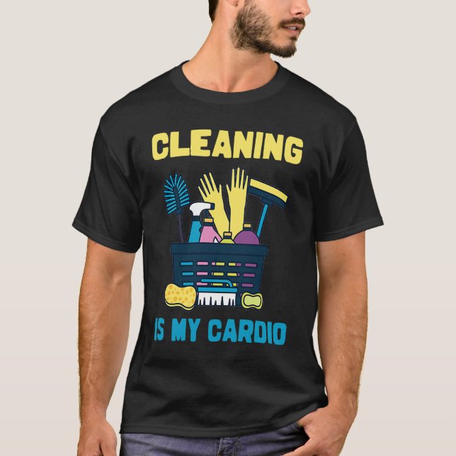 Cleaning Lady Cardio, Housekeepers Maid Graphic T-Shirt (Front)