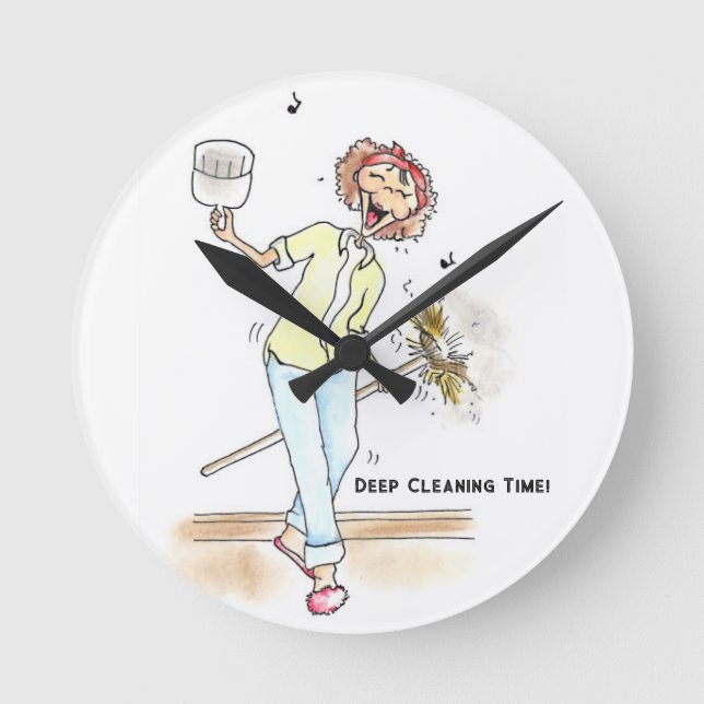 Cleaning Lady Clock (Front)