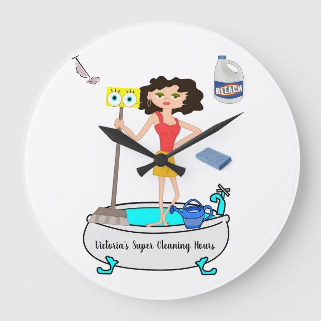 Cleaning Lady Clock (Front)