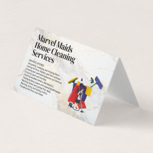 Cleaning Lady Mopping Bucket Cleaning Equipment Business Card