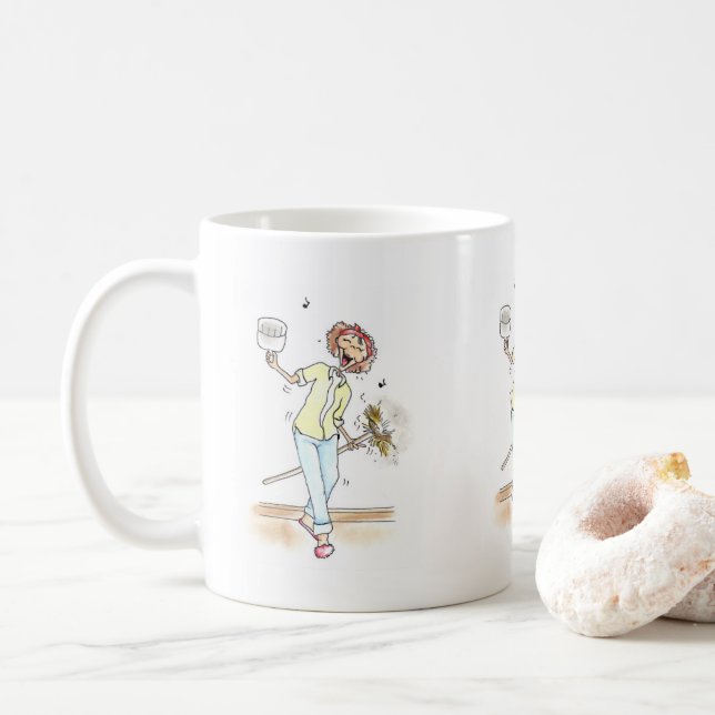 Cleaning Lady Mug (With Donut)
