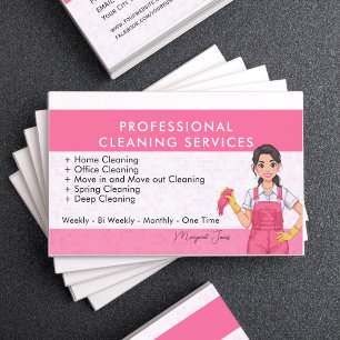 Cleaning Lady Professional Business Card