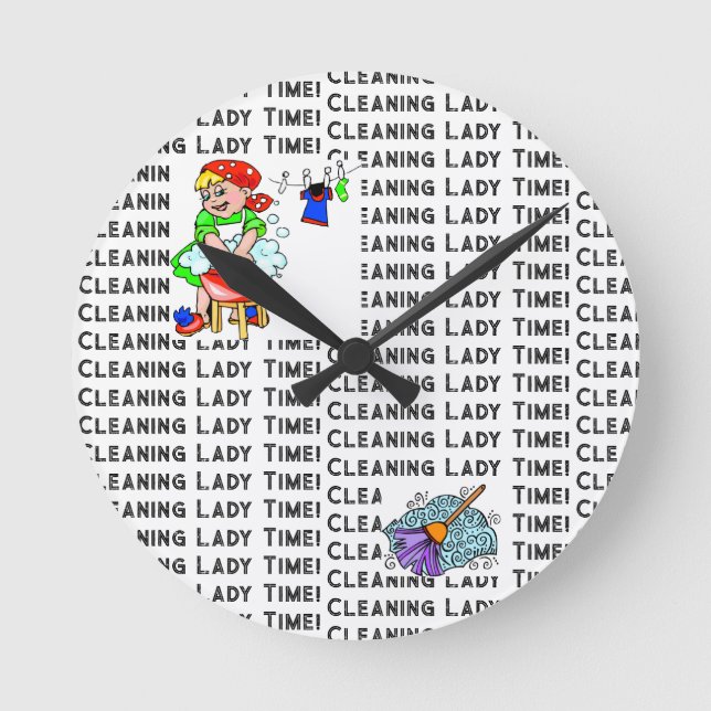 Cleaning Lady Time Clock (Front)