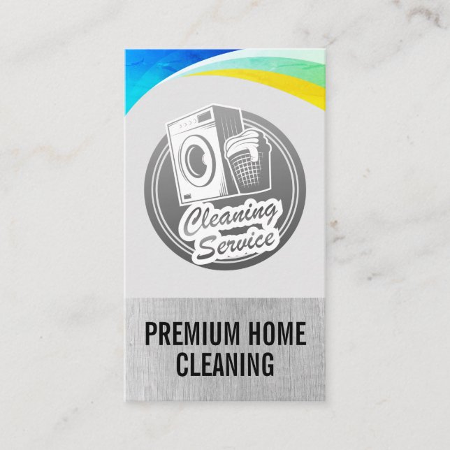 Cleaning Laundry Services Business Card (Front)